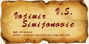 Vojimir Simijonović vizit kartica